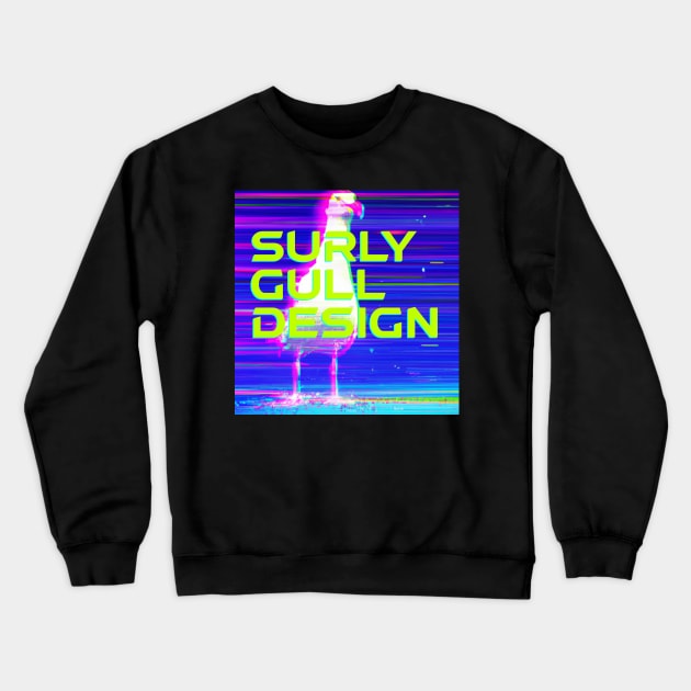 Surly Gull Design logo Crewneck Sweatshirt by lofi_retrowave